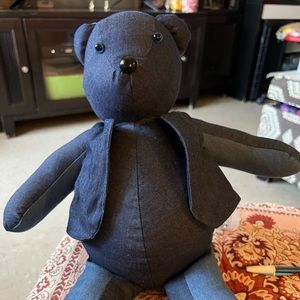 Handmade denim bear